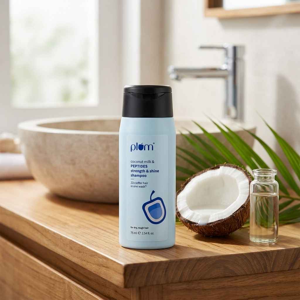 Plum Coconut Milk & Peptide Shampoo | For Strength & Shine Shine | 75 ml
