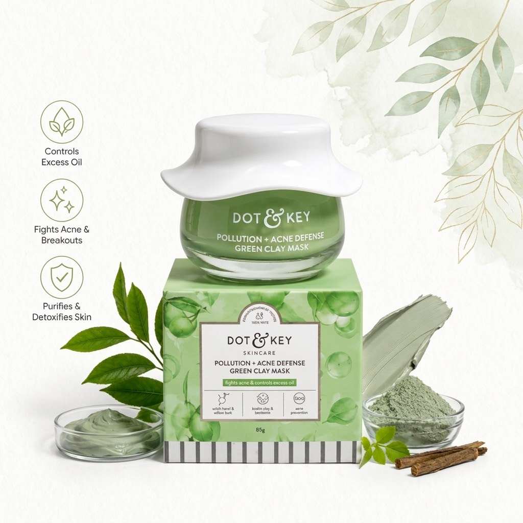 Dot & Key Pollution Acne Defense Green Clay Mask | 85g